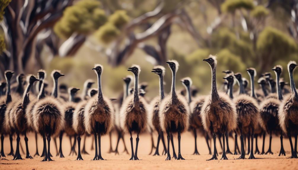 emu group dispersal and formation