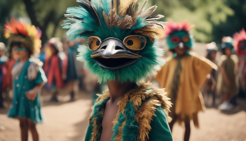 emu inspired costumes and activities