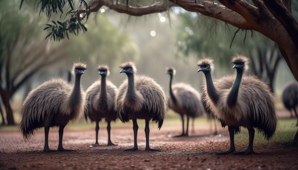 emus behavior during hailstorms