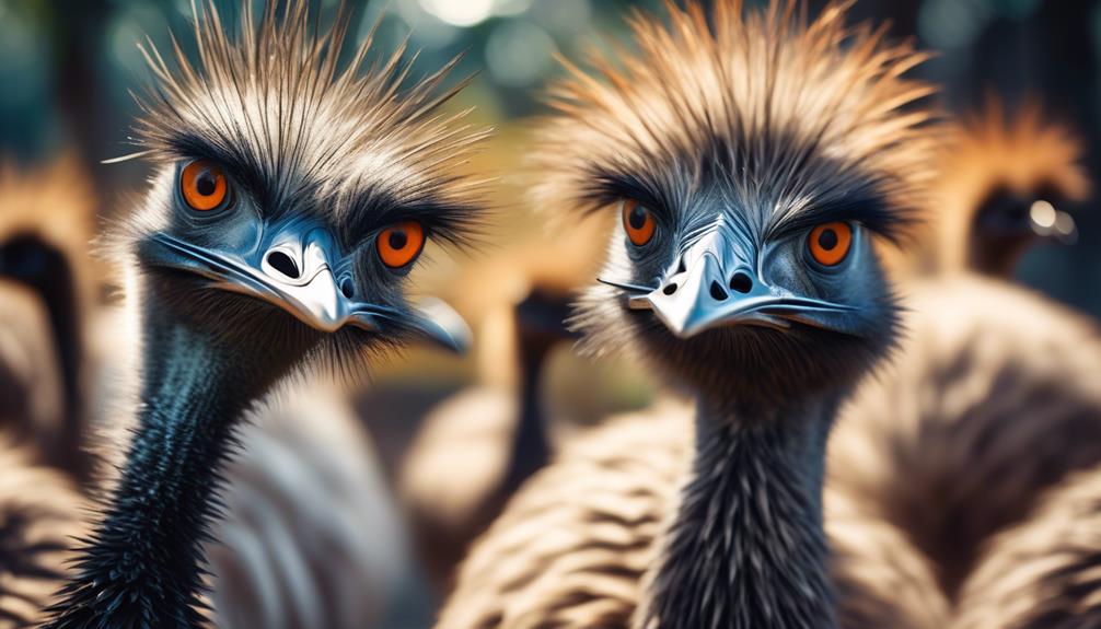 emus depicted in artwork