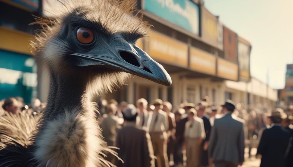 emus in a movie