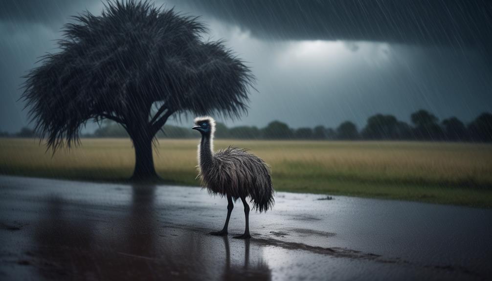 weather extremes influence emu behavior