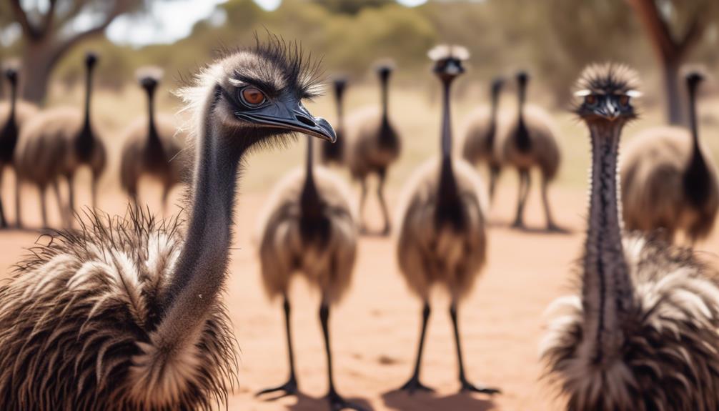 wild emu group dynamics