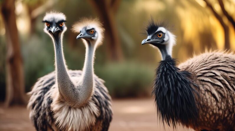 comparing emu and rhea similarities and differences