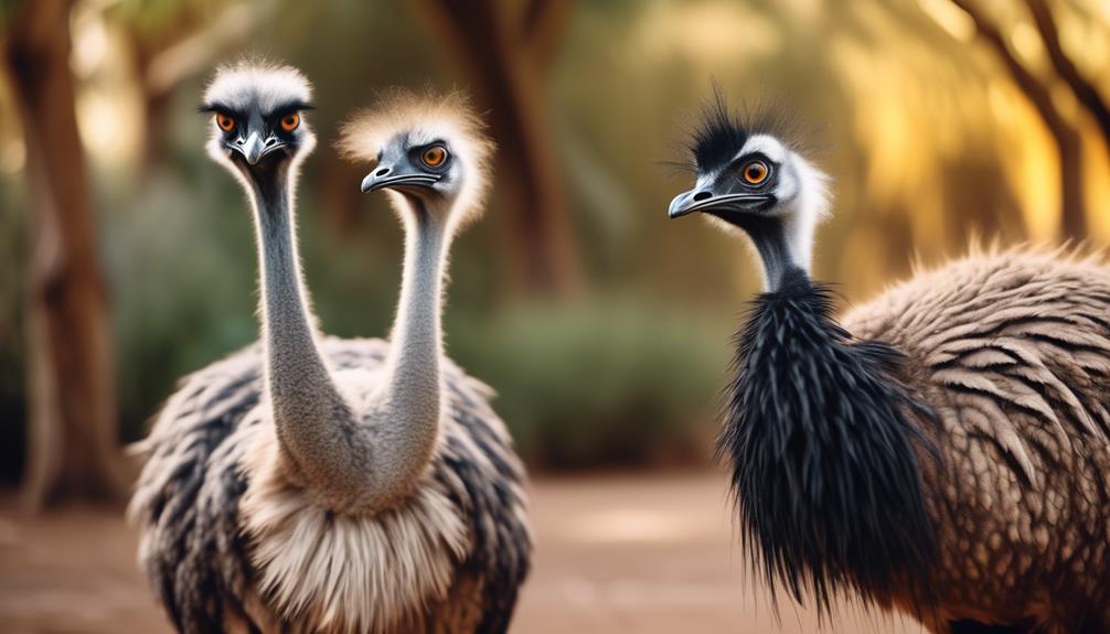 comparing emu and rhea similarities and differences