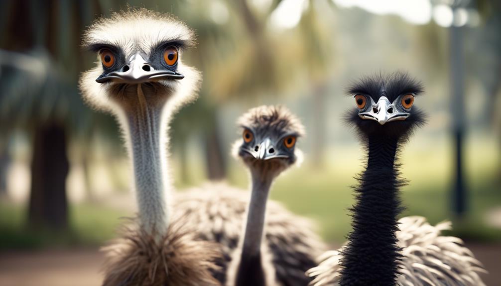 emus and ostriches similarities