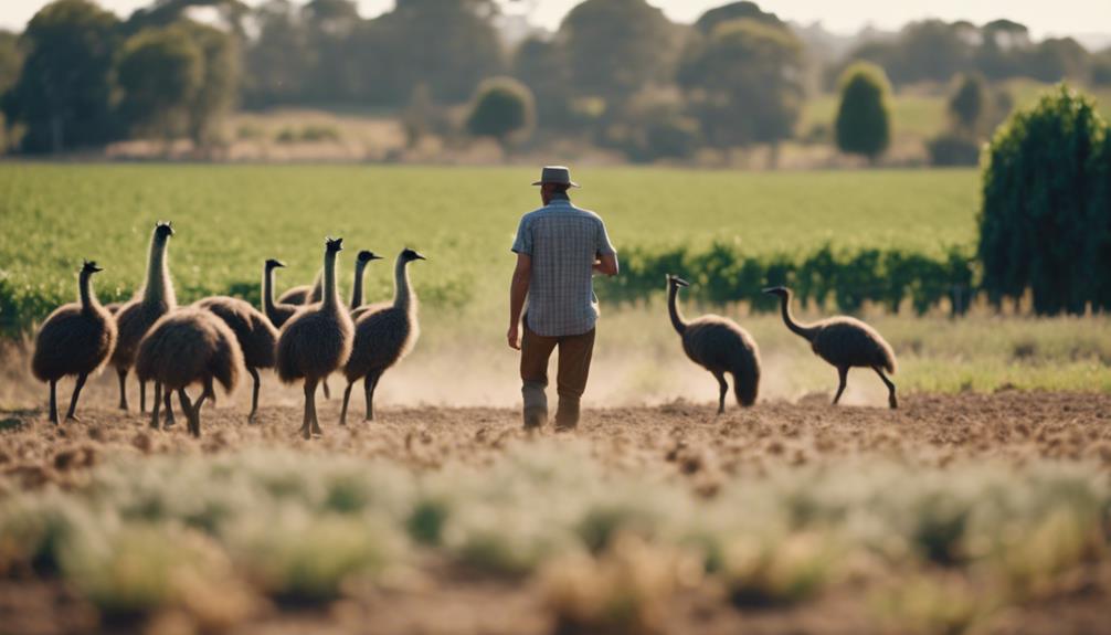 emus in biodynamic farming