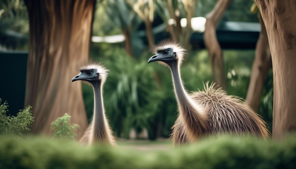 emus in captivity settings