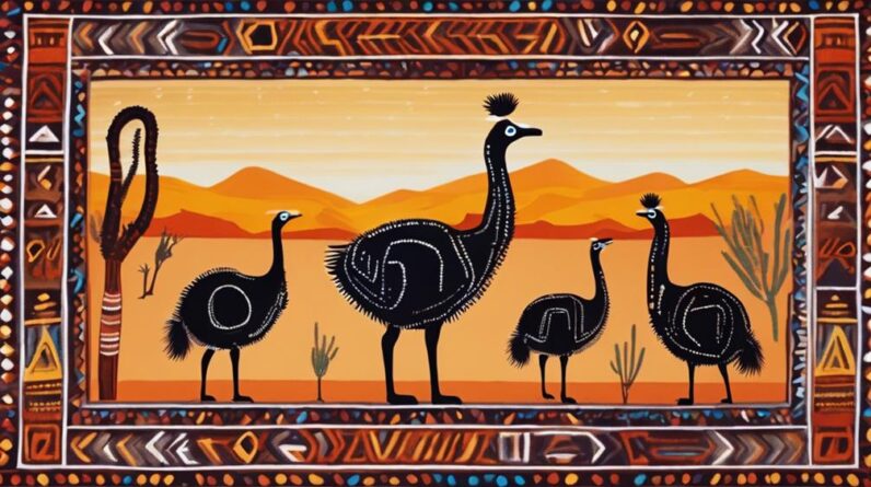 emus in indigenous storytelling