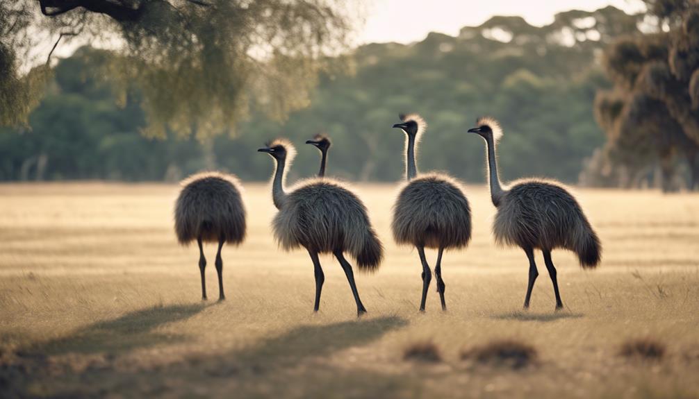 emus in natural habitat