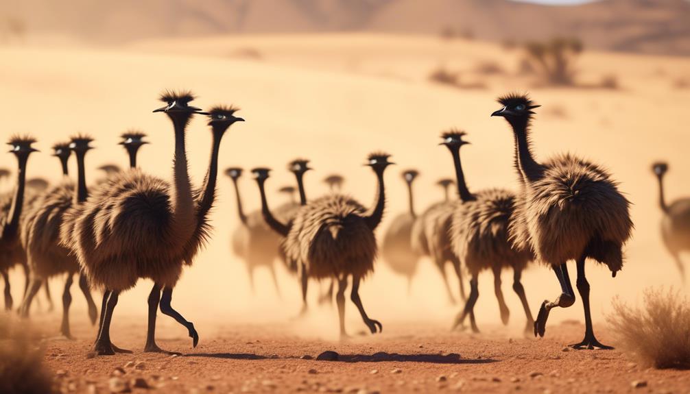 emus migrating across australia