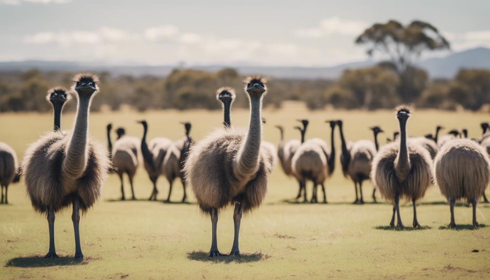 emus protecting farm animals