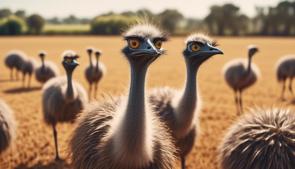 emus thriving on agricultural farms