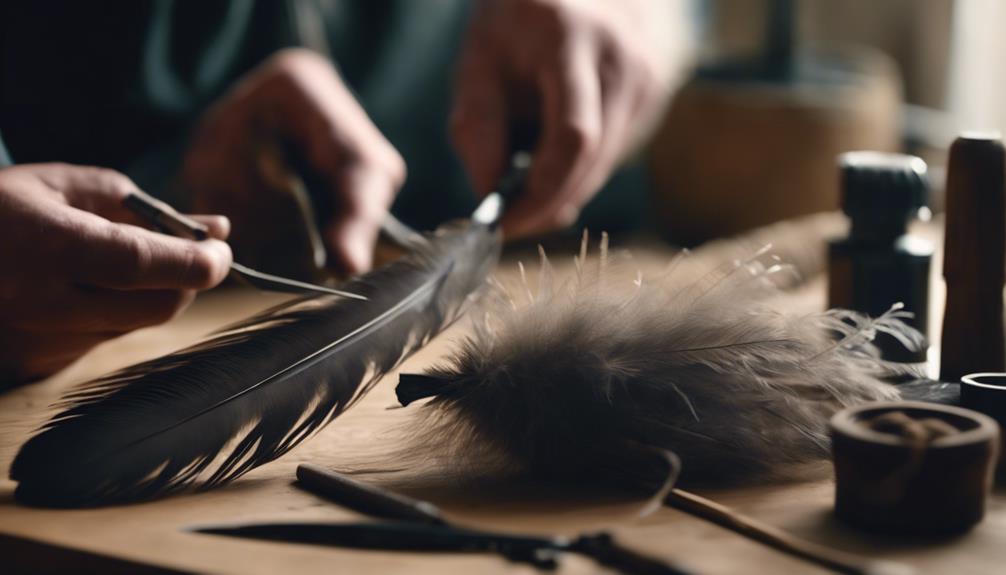 harvesting and refining emu feathers