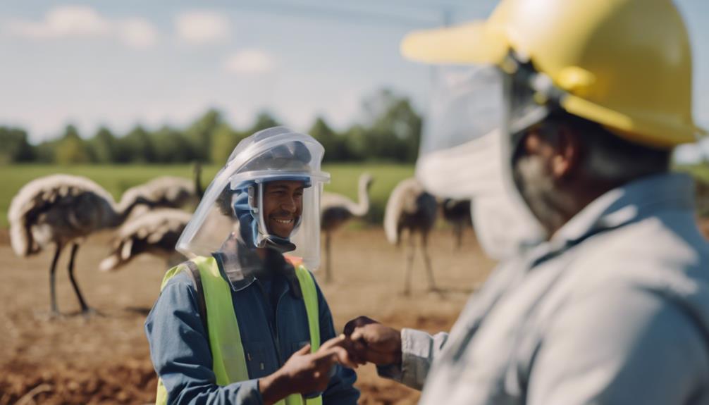 agricultural workers learning skills