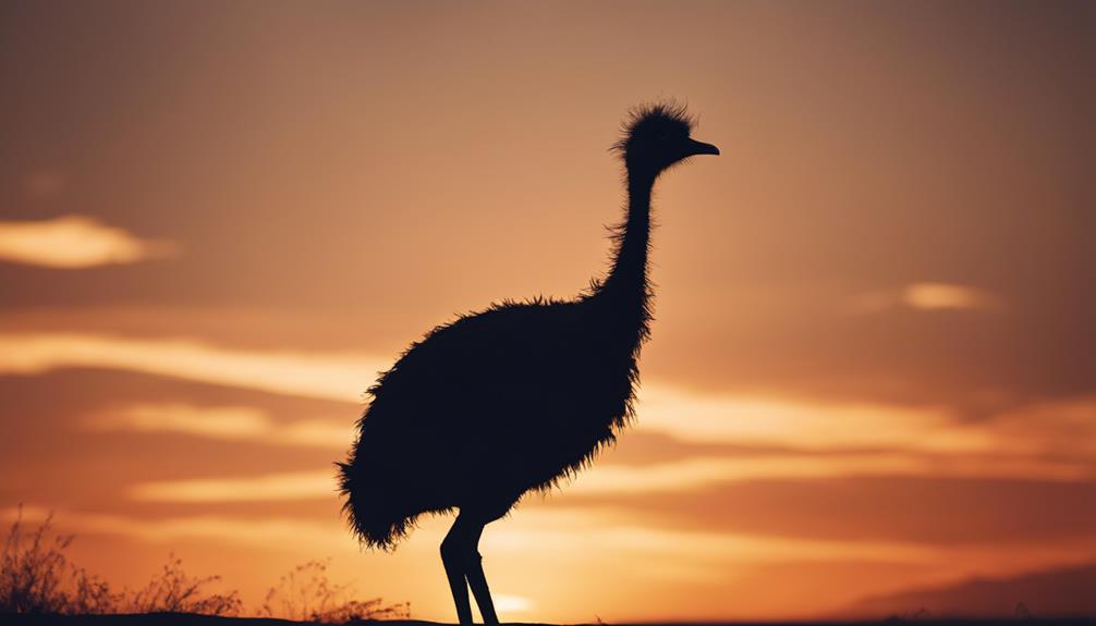 artistic emu silhouettes creation