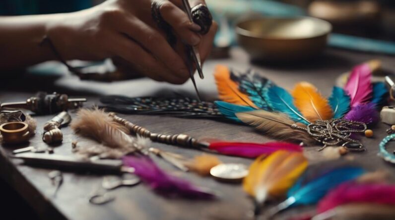 crafting with exotic feathers