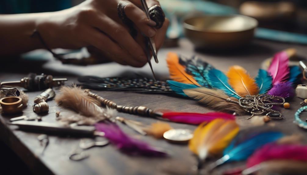 crafting with exotic feathers