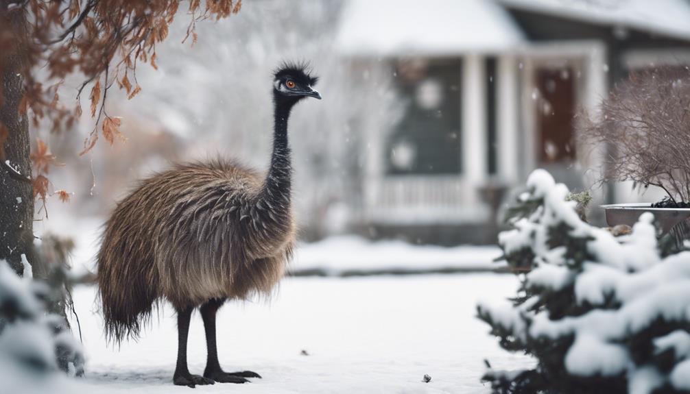 emu care in winter