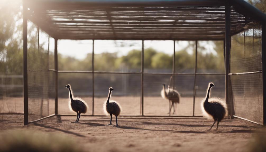 emu enclosure and enrichment