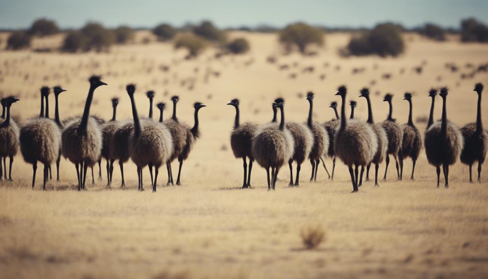 emus and humans coexist