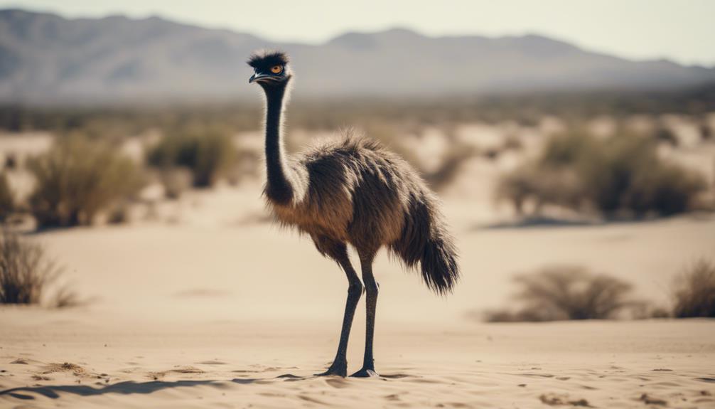 emus avoid danger with sand