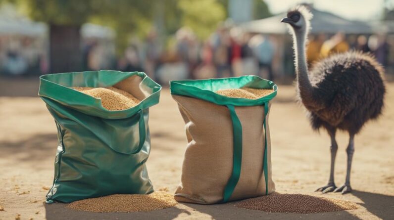 emus comparing organic feed