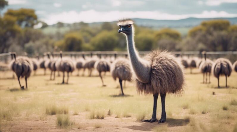 emus in different environments