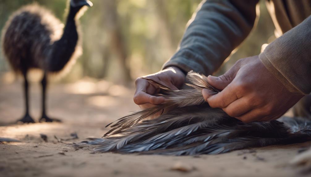 ethical emu feather collection