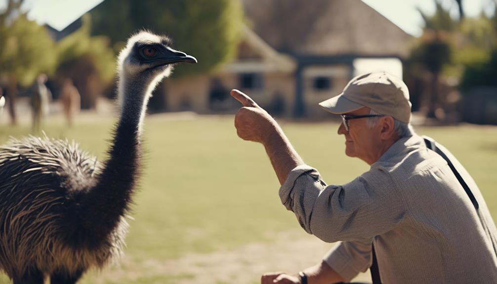 study adult emu behavior