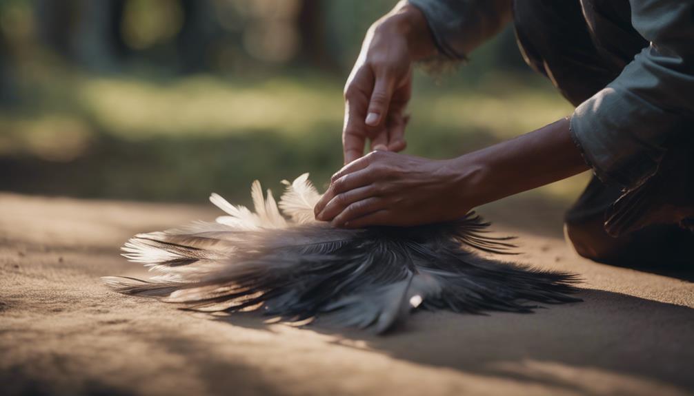 sustainable emu feather collection