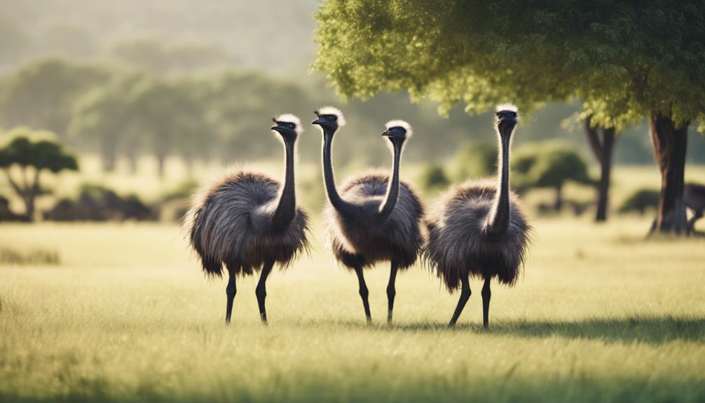 unusual emus in habitat