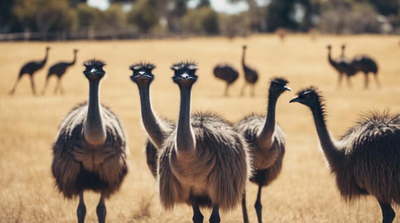 wild emus in australia