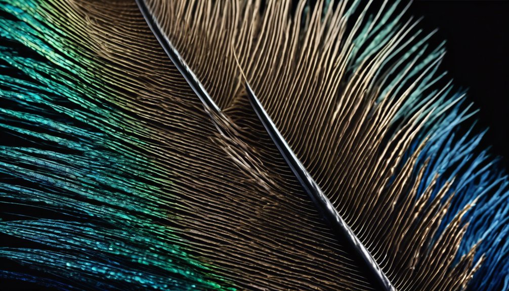 distinctive feather patterns and hues