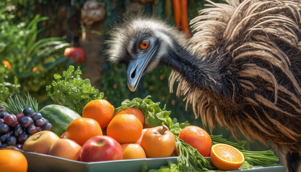 emu captivity dietary needs