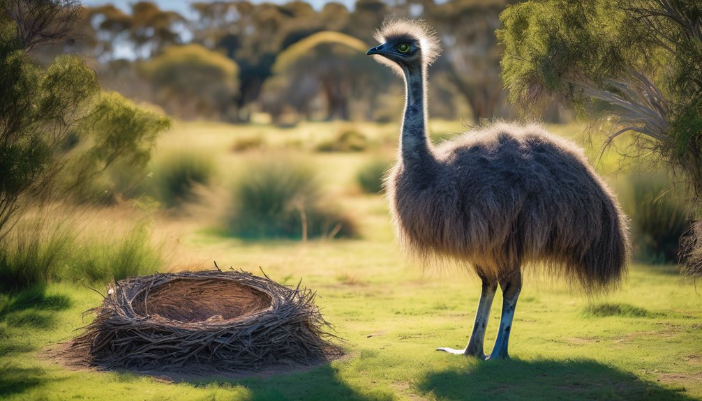 emus build protective nests