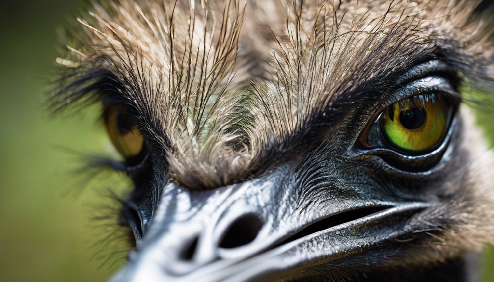 emus distinctive eye anatomy