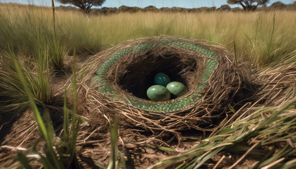 snakes threaten emu eggs